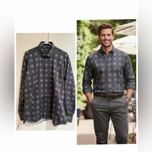 Maceoo Paris Men's Plaid Button Up Shirt size XL